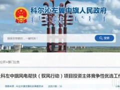 因投資主體報名數量不足三家！內蒙古15MW馭風項目啟動二次優(yōu)選！